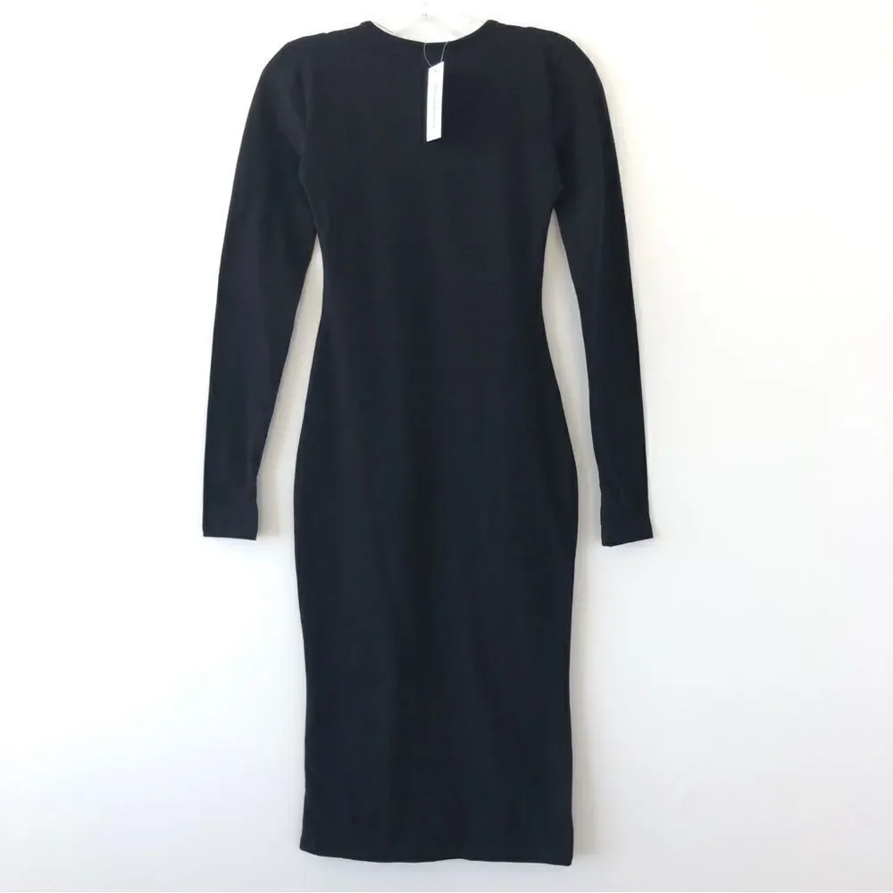 Lovers and Friends Alodie Bodycon Shoulder Cut Out Midi Dress NWT Flawed